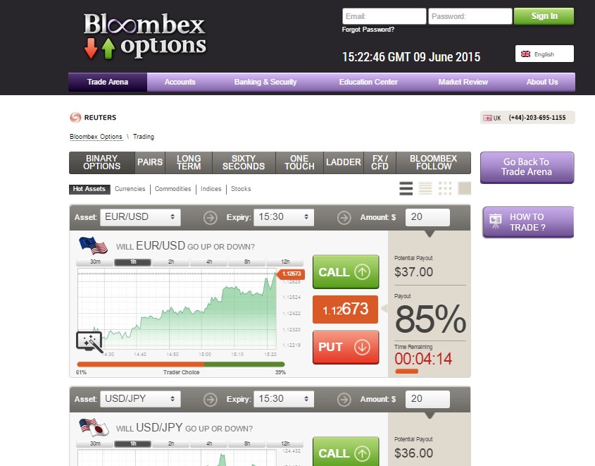 bloombex binary options