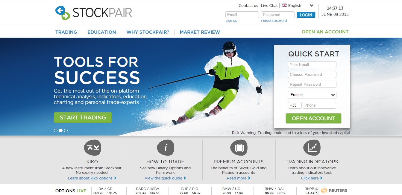 Binary options stockpair